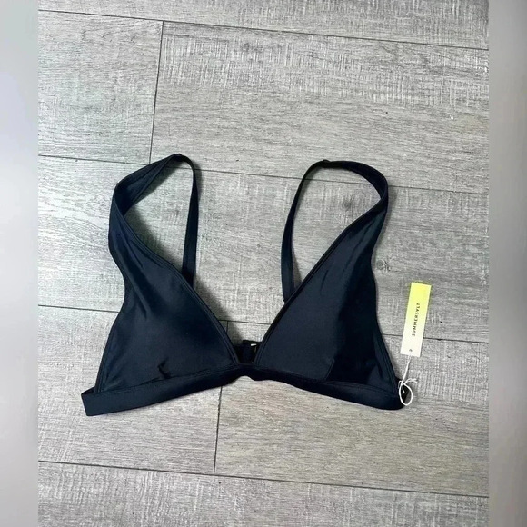 Summersalt The Triangle Black Bikini Top Size 12 NEW WITH TAG - Picture 1 of 7